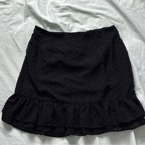 Elegant Black Ruffled Skirt